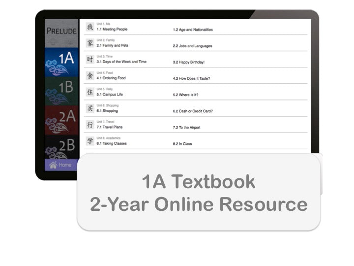 Modern Chinese Textbook Online Resource 现代中文课本线上资源